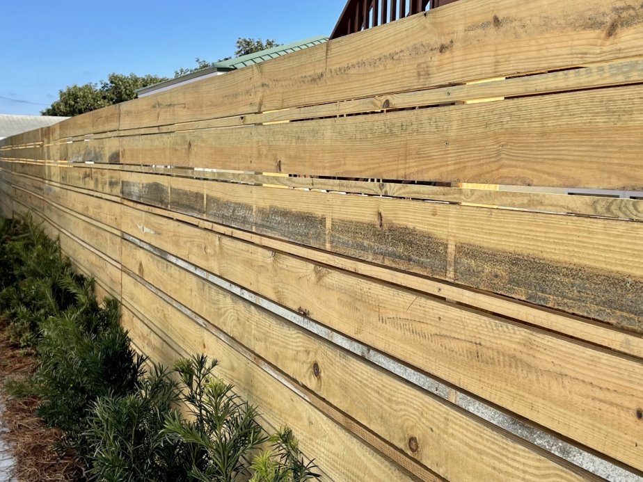 Wood fencing